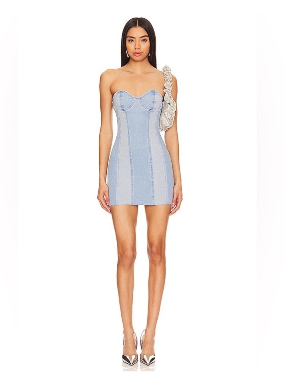 Superdown Esmeralda Denim Dress in Blue Denim